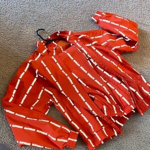 Fw 18 Supreme orange Track Jacket and Pants Set